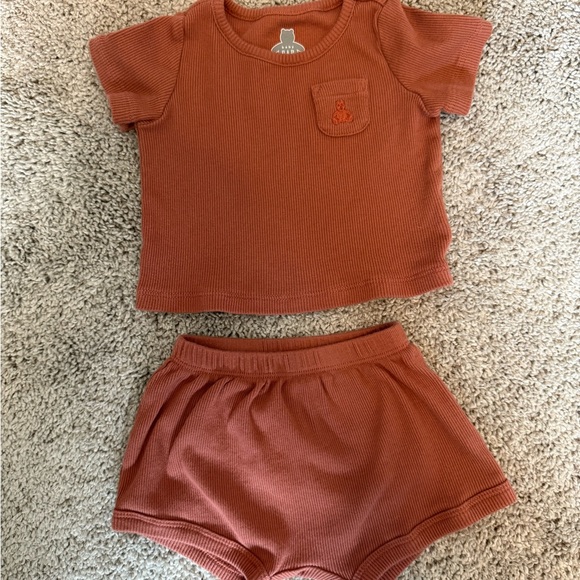 GAP Terracotta Ribbed Baby Set - Picture 1 of 4